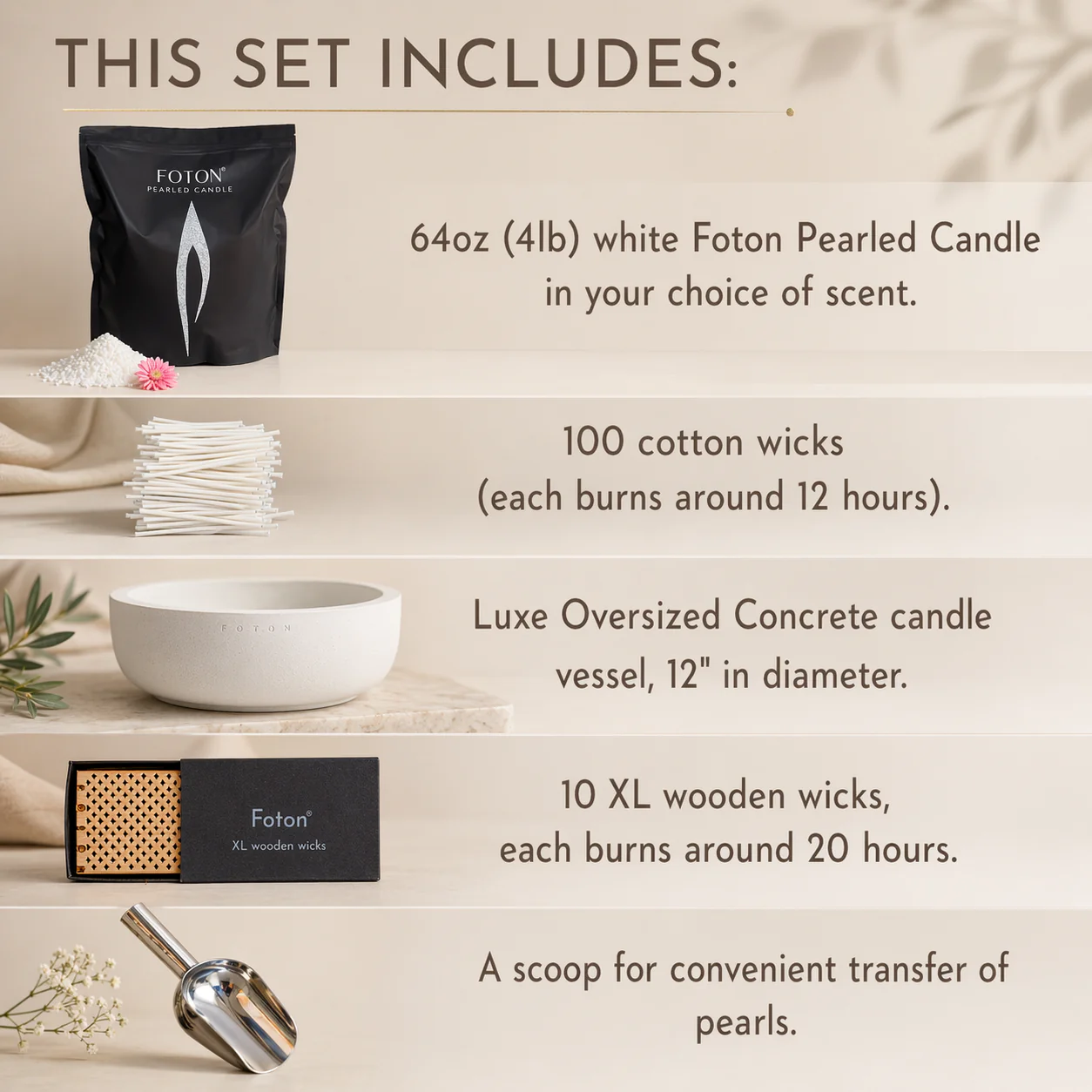 Deluxe Concrete Gift Set - Scented White - Image 3