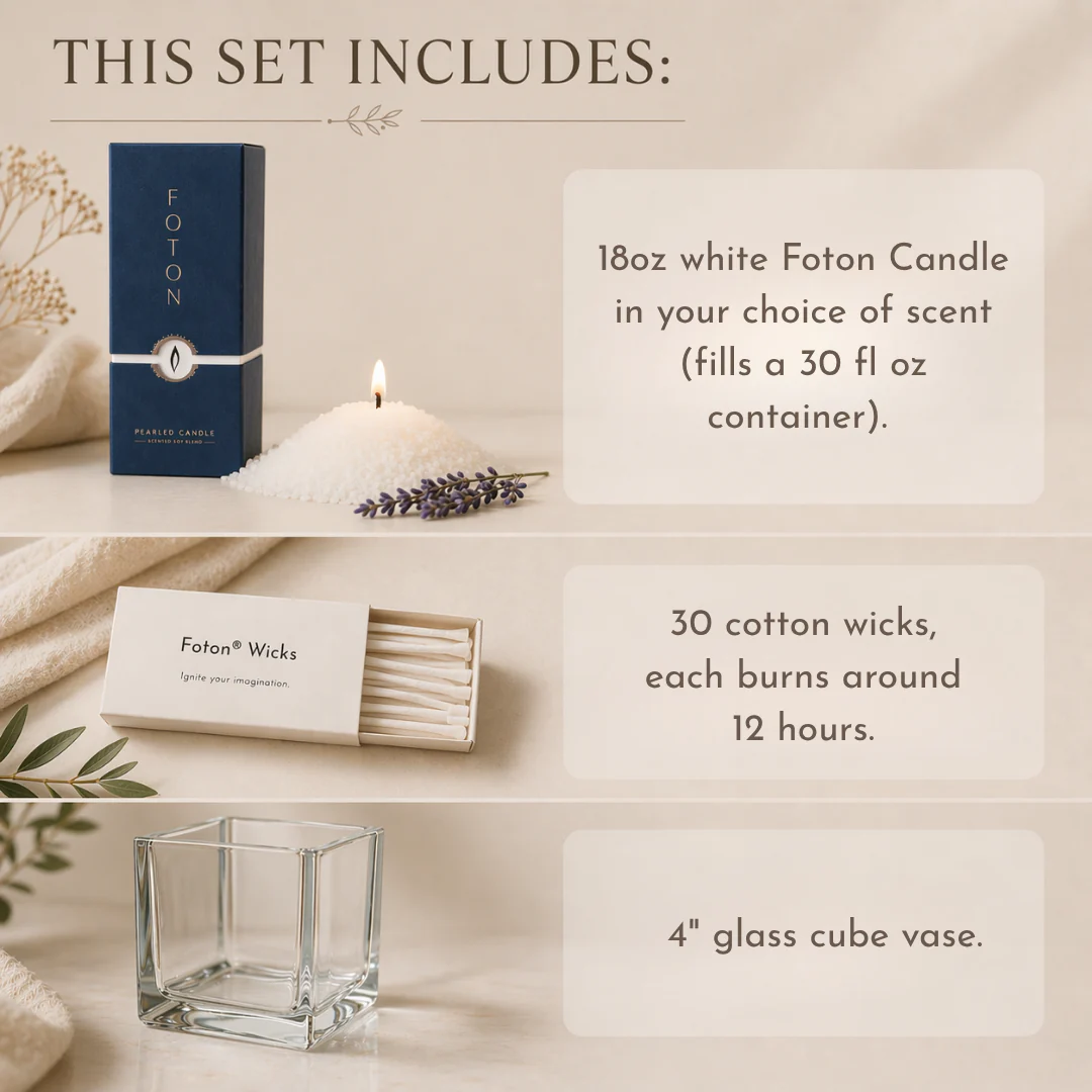 Gift Set with Vase - Scented White - Image 3