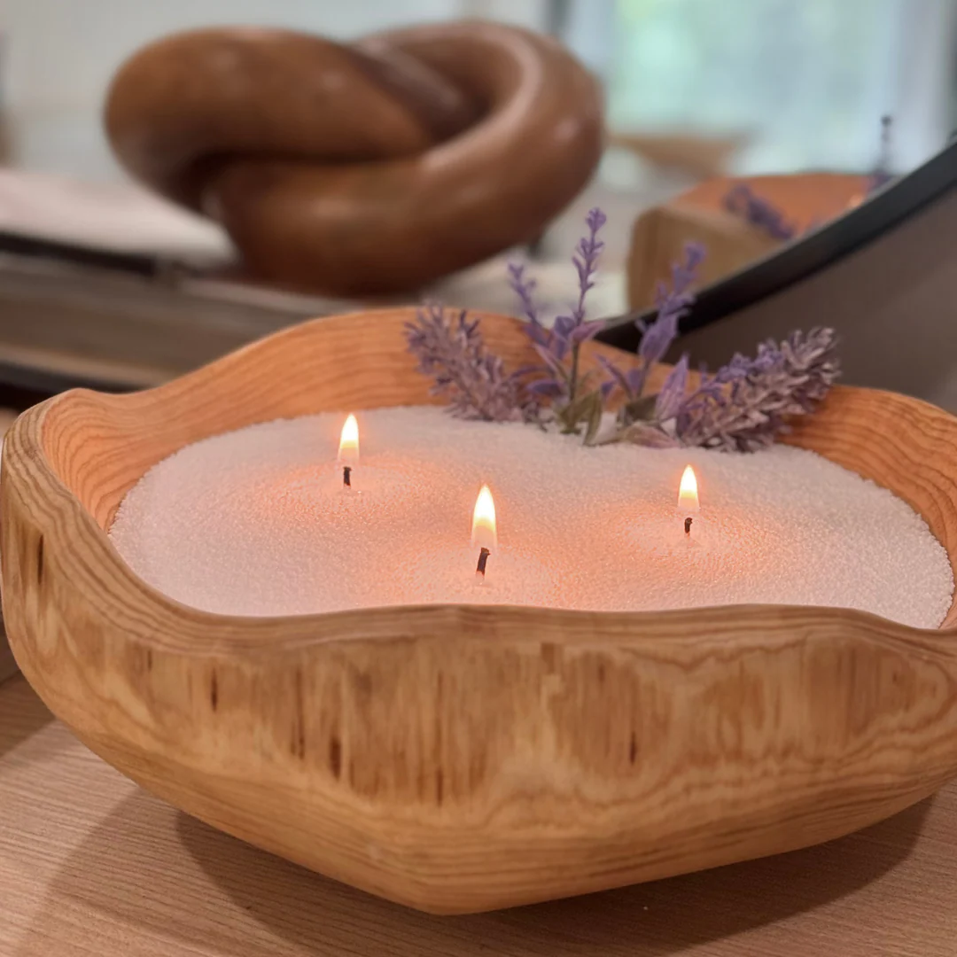Wood Bowl Gift Set - Scented White - Image 3