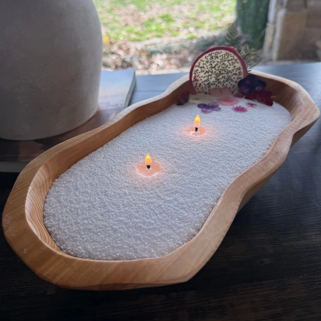 Wood Bowl Gift Set - Scented White - Image 4